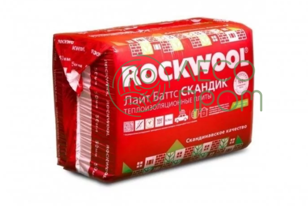 Утеплитель Rockwool Лайт Баттс Скандик 800х600х100 мм